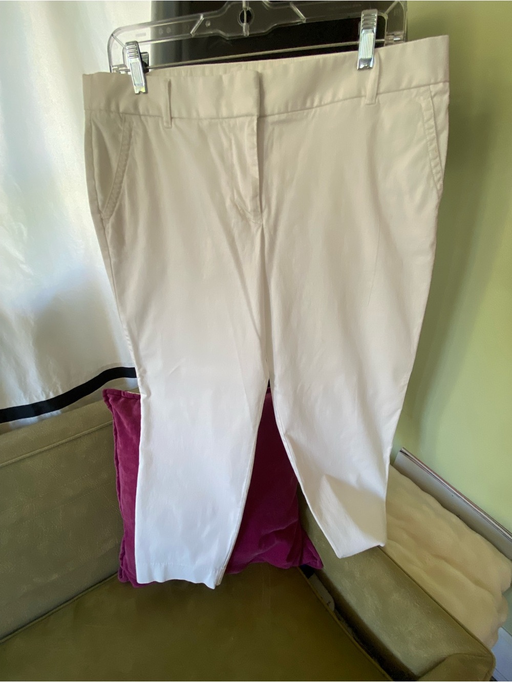 J. Crew White Stretch Dress Pants
